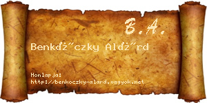 Benkóczky Alárd névjegykártya